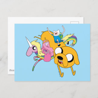 Carte Postale Temps d'aventure | Lady, Bubblegum, Finn & Jake