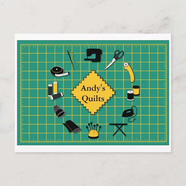 Carte Postale Temps de courtepointe Personnalisez le Étiquette (Devant)