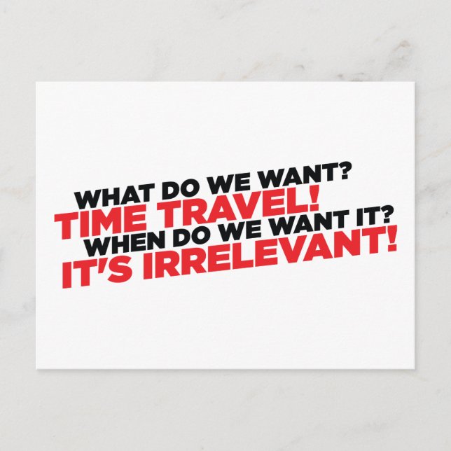 Carte Postale Temps de déplacement (Devant)