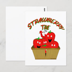 Carte Postale Temps de la fraise !