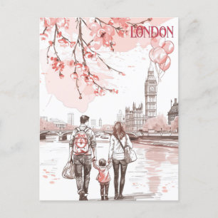 Carte Postale Temps famille à Londres