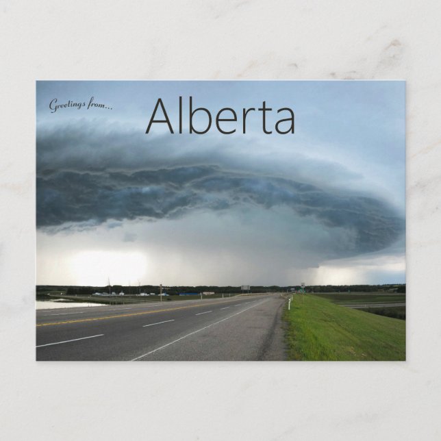 Carte Postale Temps orageux en Alberta Canada (Devant)