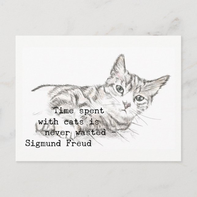 Carte Postale Temps passé avec des chats. . . (Devant)