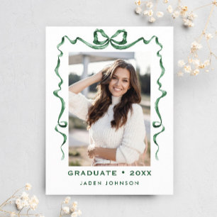 Carte Postale Tendance Bow Ribbon photo de la fête de graduation