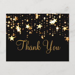 Carte Postale Tendance Inexpensive Paillettes Or Noir Merci