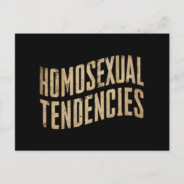 Carte Postale Tendances homosexuelles Fierté lesbienne gay LGBTQ (Devant)