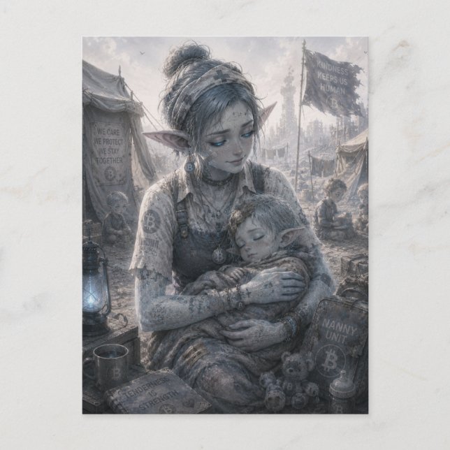 Carte Postale Tendresse / Nounou / Camp de terrain  (Devant)