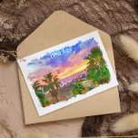 Carte Postale Tenerife Espagne Canary Island voyage vintage<br><div class="desc">Belle oeuvre d'art de Tenerife Espagne montrant le paysage extraordinaire de l'île canarienne. Fonctionne comme un souvenir et une idée cadeau.</div>