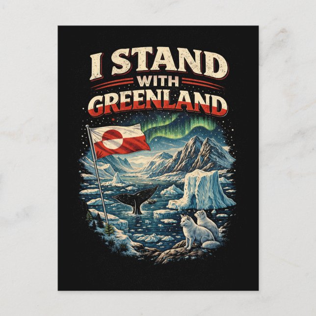 Carte Postale Tenez-vous avec le Groenland (Devant)
