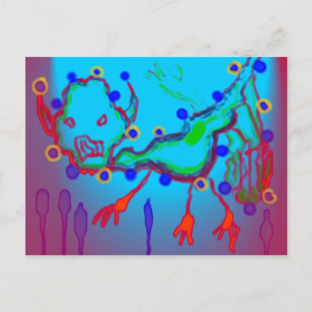 Carte Postale Tengu spirit watching (Devant)