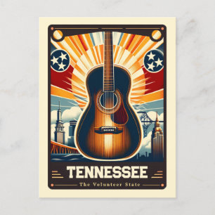 Carte Postale Tennessee   Esprit patriotique Vintage