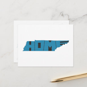 Carte Postale Tennessee Home State Map en bleu