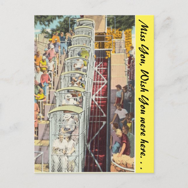 Carte Postale Tennessee, Incline Rail, Loout Mountain (Devant)