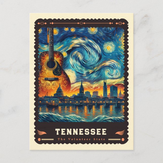 Carte Postale Tennessee | Inspiré de Vincent Van Gogh (Devant)