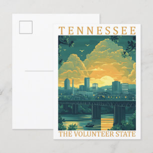 Carte Postale Tennessee the Volunteer State USA Travel Place