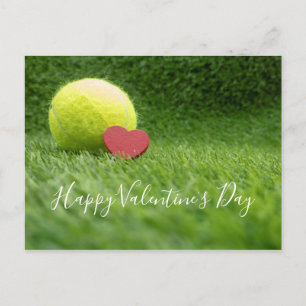 Carte Postale Tennis au coeur rouge pour la Saint-Valentin
