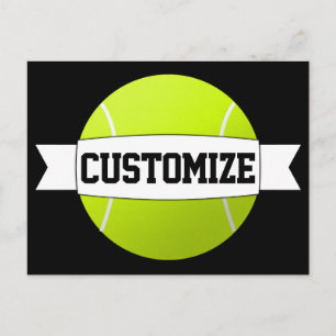 Carte Postale Tennis Ball Custom Texte & Team Color Sports