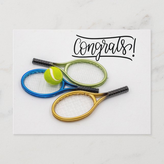 Carte Postale Tennis Congratulations for player    (Devant)