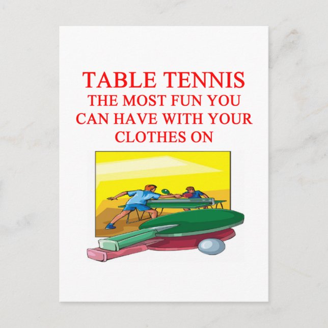 Carte Postale tennis de table (Devant)
