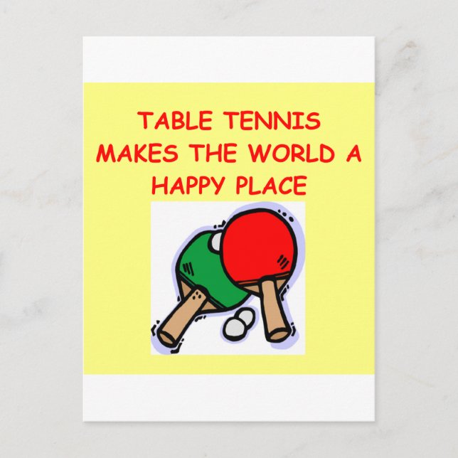 Carte Postale tennis de table (Devant)