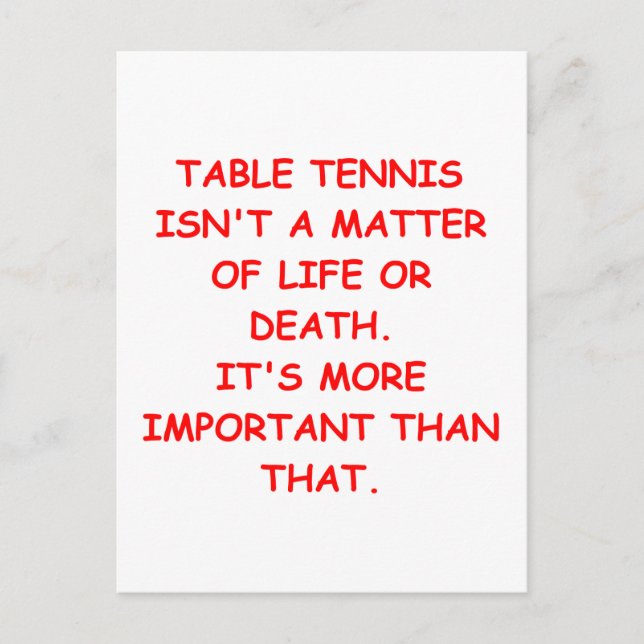 Carte Postale tennis de table (Devant)