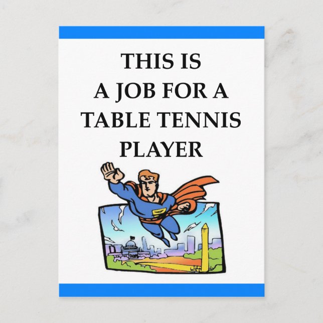 Carte Postale tennis de table (Devant)