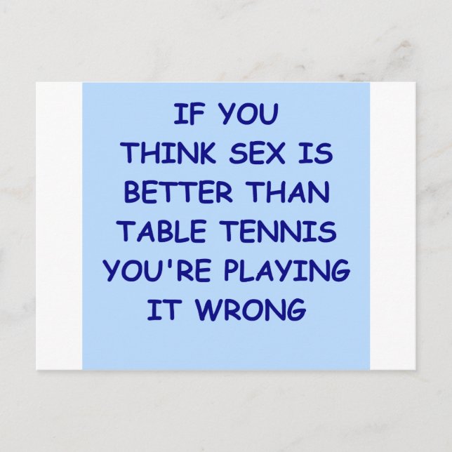Carte Postale tennis de table (Devant)