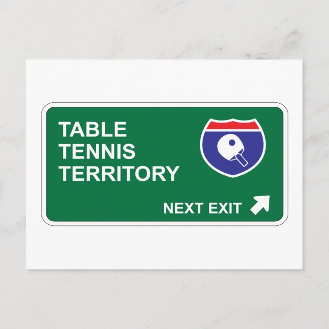 Carte Postale Tennis de table sortie suivante (Devant)
