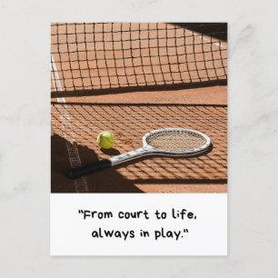 Carte Postale Tennis drôle Dire des citations Slogan pour le jou