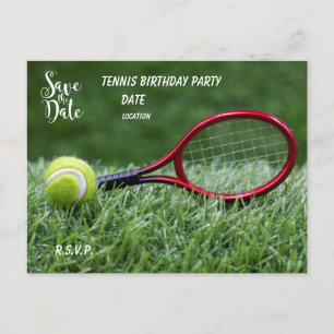 Carte Postale Tennis enregistrer la date pour la fête