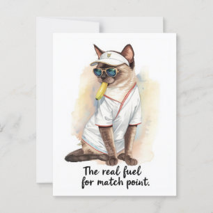 Carte Postale Tennis Funny Dit manger de la banane