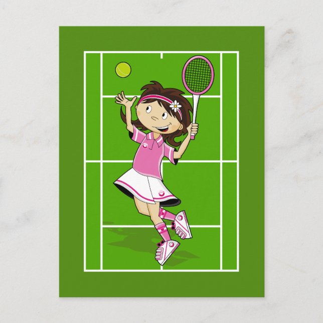 Carte postale Tennis Girl (Devant)