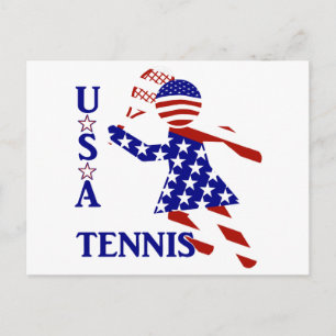 Carte Postale TENNIS POUR FEMMES Patriotiques