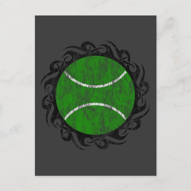Carte Postale tennis tribal. (Devant)