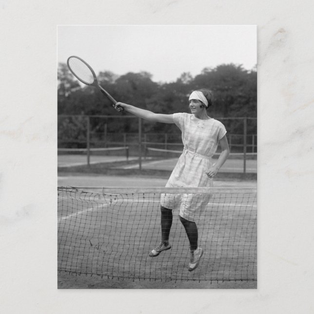 Carte Postale Tennis vintage, années 1920 (Devant)