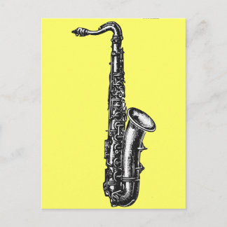 Carte Postale Tenor Saxophone