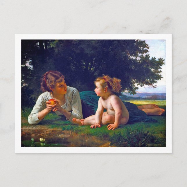 Carte Postale Tentation, Bouguereau (Devant)