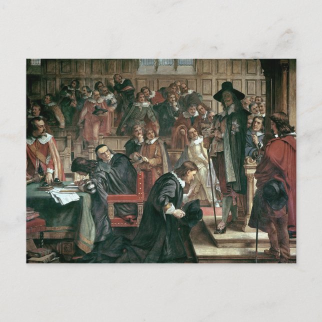 Carte Postale Tentative d'arrestation de 5 membres de la Chambre (Devant)