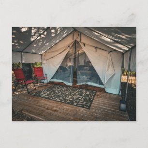 Carte Postale Tente de Glamping Confortable pour Vacances en Fam