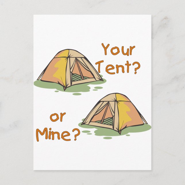 Carte Postale Tentes de camping (Devant)
