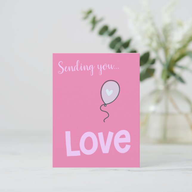 Carte Postale T'envoyer de l'Amour - Ballon Mignon (Debout devant)