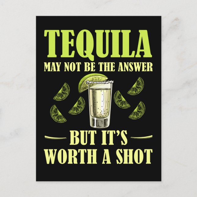 Carte Postale Tequila Boire Funny Lemon Salt Drink (Devant)