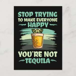 Carte Postale Tequila Lover Lemon Salt Party Drinking Fun