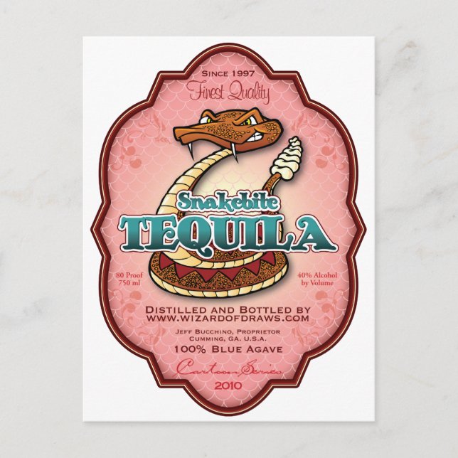 Carte Postale Tequila Snakebite (Devant)