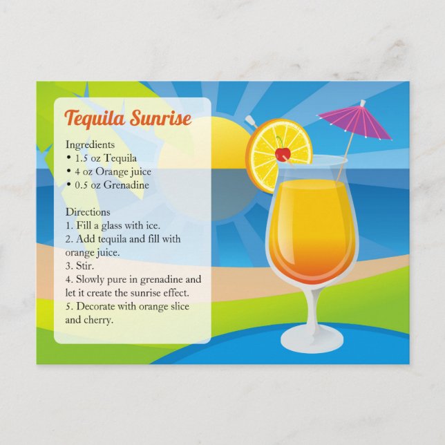 Carte Postale Tequila Sunrise (Devant)