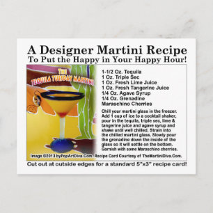 Carte postale Tequila Tuesday Martini Recette