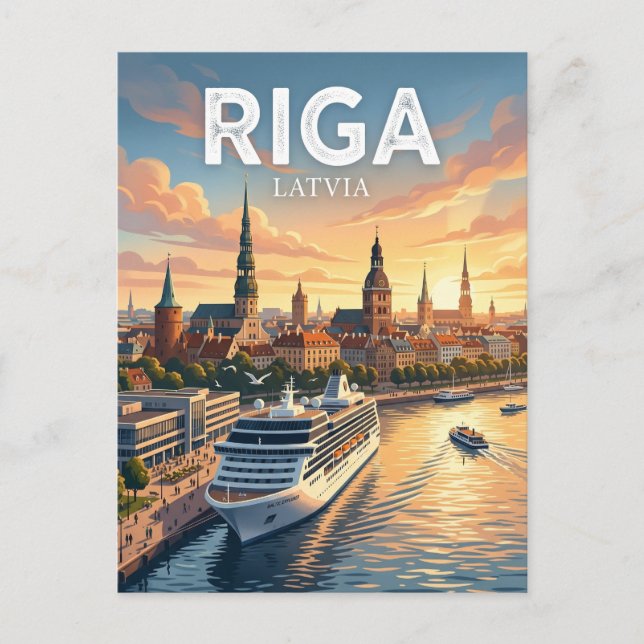 Carte Postale Terminal de croisière du port de passagers de Riga (Devant)