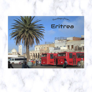 Carte Postale Terminal des bus urbains Asmara Érythrée