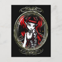 Carte Postale Terra Cameo Red Tattooé Fairy