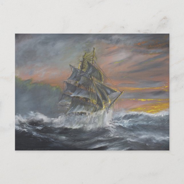 Carte Postale Terra Nova se dirige vers une féroce aurore du ven (Devant)